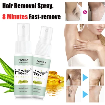 

Fast Hair Removal&Inhibitor Spray Stop-Hair Growth Painless Mild Liquid Body Skin Care Permanent Depilatory Spray Unisex Use