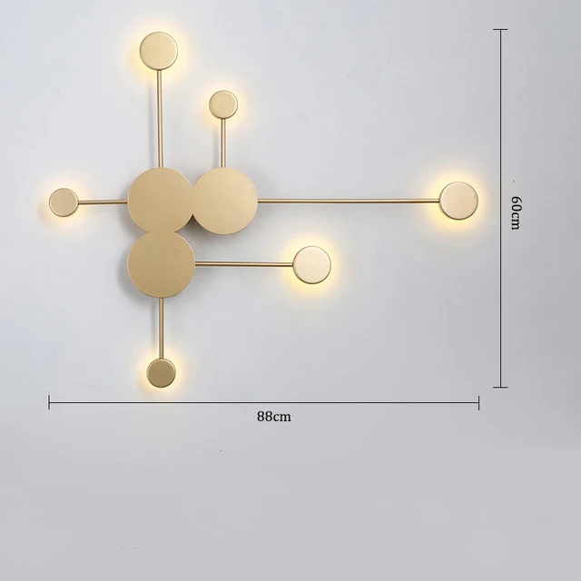 Настенный светильник для гостиной, скандинавский простой современный индивидуальный Креативный светодиодный настенный светильник для спальни, прикроватный светильник, роскошные лампы - Цвет абажура: 1