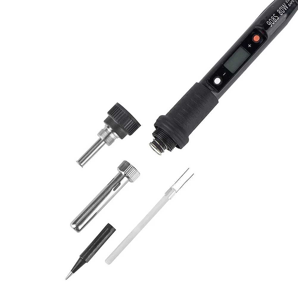 80W Pen Non Slip LCD Adjustable Temperature Welding Solder Hand Tool Digital Electric Soldering Iron Repair Portable 110V