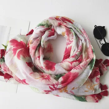 

2020 Luxury cotton silk fall/winter ladies new style warm scarf women fashion large cotton shawl beach towel popular scarves