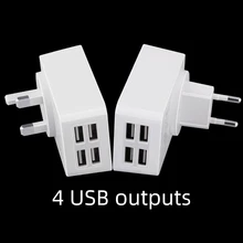 FDBRO EU USB Зарядное устройство адаптер 4-Порты и разъёмы 4.4A(макс.) 22 Вт Светодиодный светильник автоматической идентификации Портативный телефон дорожное настенное зарядное Зарядное устройство для iPhone для samsung