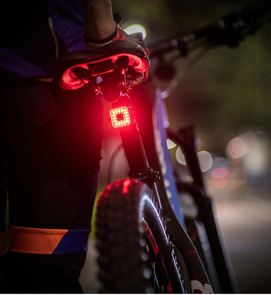 Feu Arrière De Vélo RAVEMEN TR150 Rechargeable - Avec Capteur De Freinage Et Allumage Auto