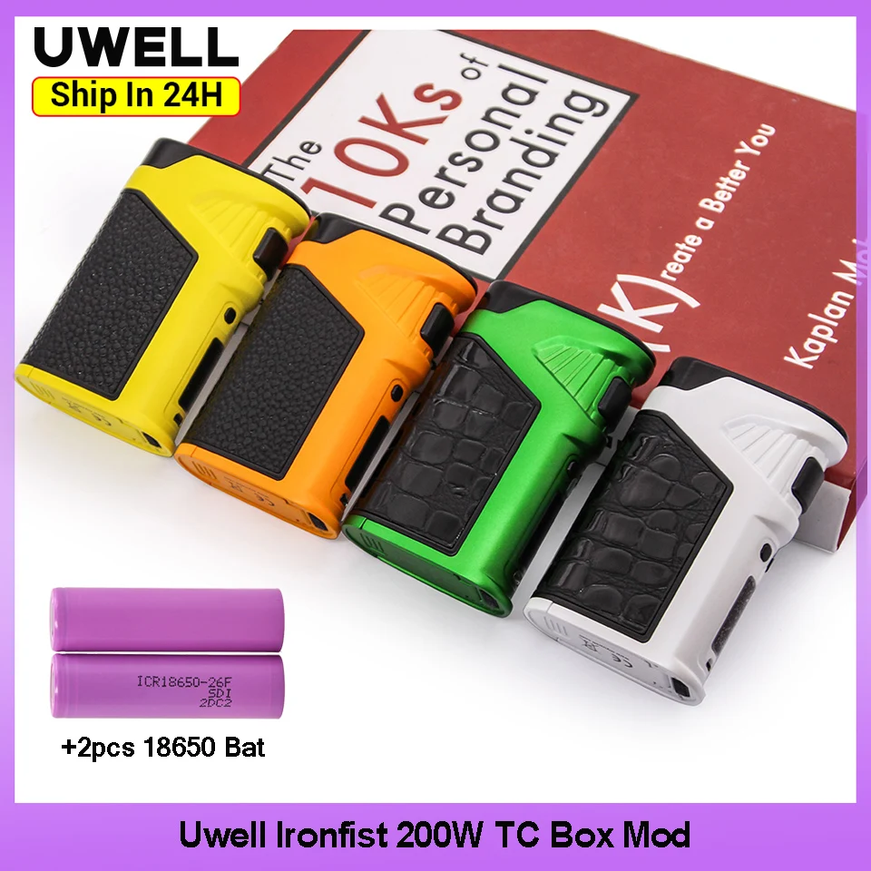 Оригинальный бокс-мод Uwell Ironfist 200 Вт TC с контролем температуры мод электронной