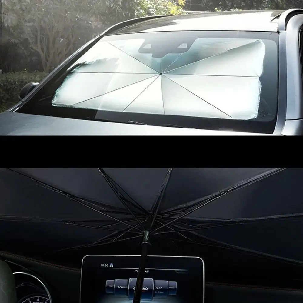 

Car Sunshade Interior Front Window Sun Shade Cover UV Protector Sun Blind Umbrella SUV Sedan Windshield Accessories