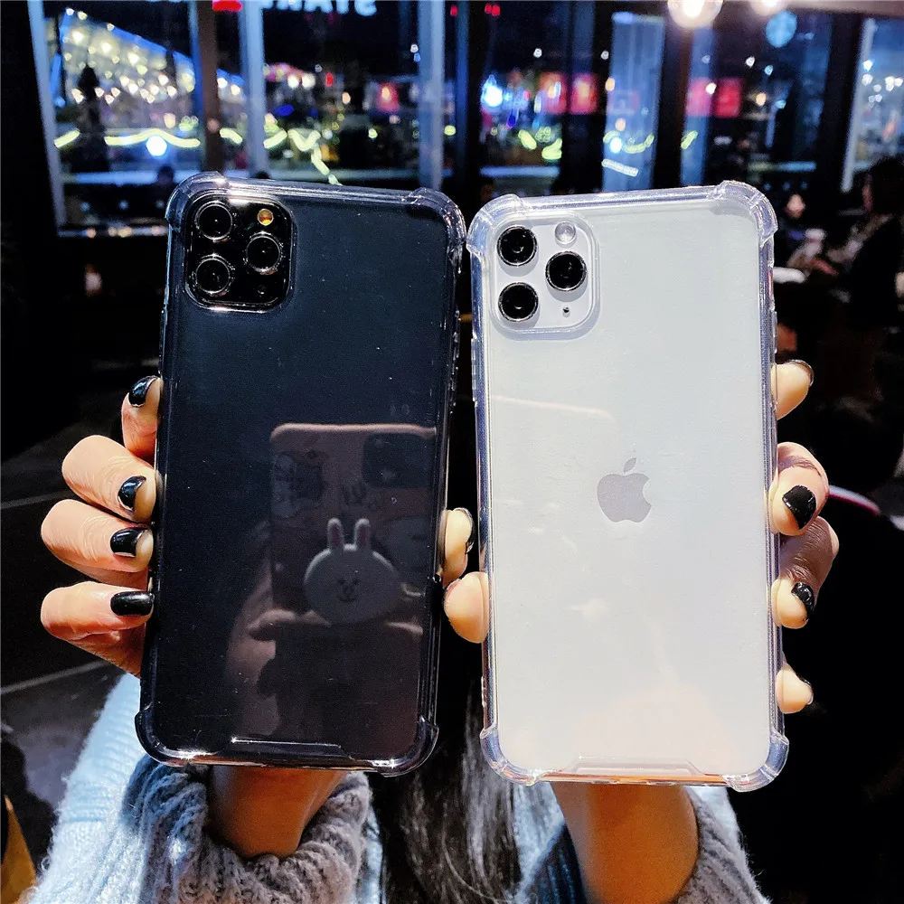 Lovebay противоударный защитный прозрачный чехол для iPhone 11 Pro XS Max XR X 8 7 6 6s Plus, мягкий ТПУ цветной яркий чехол с подушкой безопасности