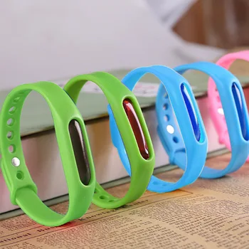 

HOT 6Pcs Mosquito Repellent Bracelets Long-lasting Plant Essential Oil Silica Gel Bracelet TI99