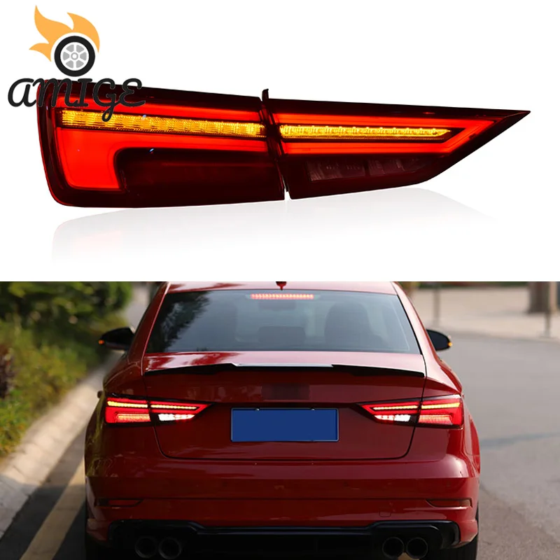 US $565.00 Car LED Reflector Bumper Lamp For Audi A3 Sedan 2013 2019 Taillights Backup Lamps Brake Rear Lights