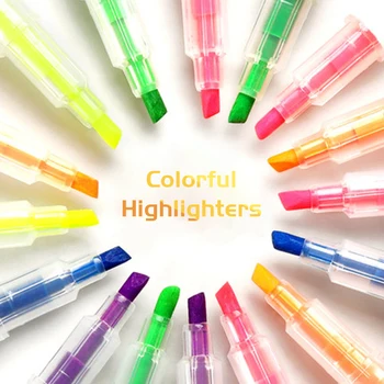 

9 Double-Headed Highlighters, Colored Markers, Rough Marks, and Candy Colors