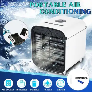 

Mini USB Air Cooler Portable Air Conditioner Humidifier Purifier Desktop Air Cooling Fan Air Cooler Fan for office
