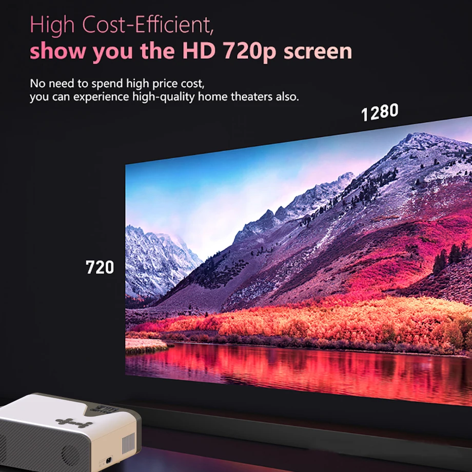 Портативный игровой проектор Smartldea UB20 3000 люмен 1280x720p поддержка 1080p домашний