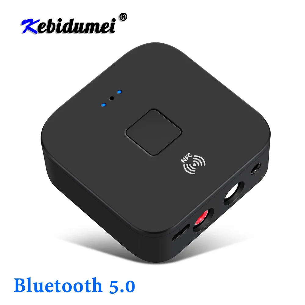 Новый NFC Bluetooth 5 0 приемник 3 мм AUX RCA Jack Hi Fi беспроводной адаптер автоматическое