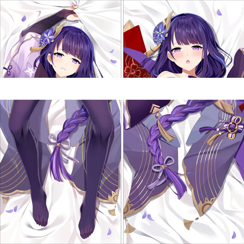 

MMF Genshin Impact Key Roles Kamisato Ayaka Mona Diluc Ragnvindr Zhongli Pillow Cover Raiden Shogun Dakimakura Body Pillowcase