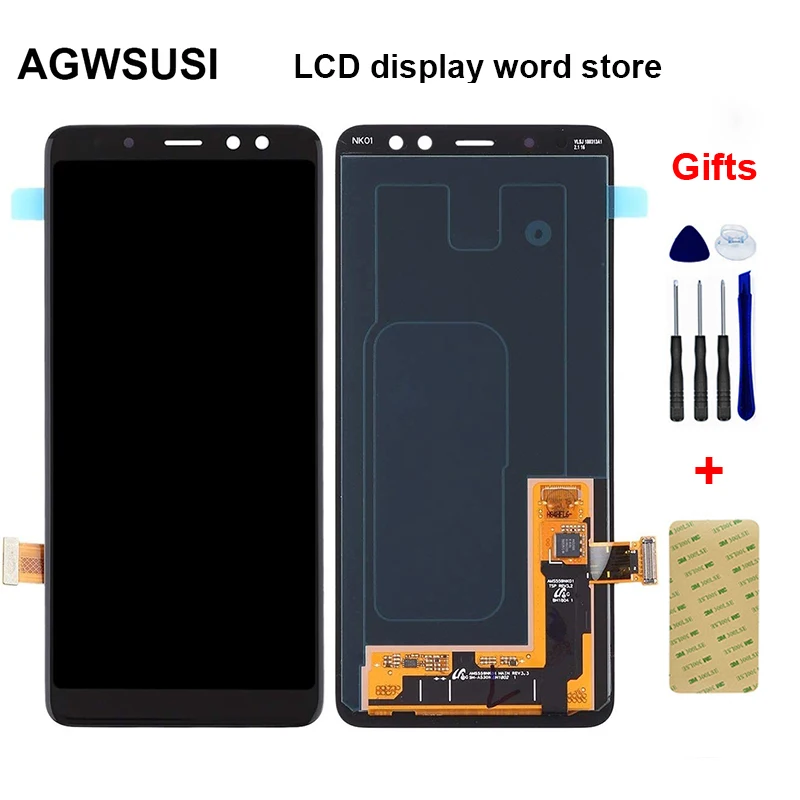 ЖК-дисплей AMOLED для Samsung A8 2018 A530 A530f A530N сенсорный экран в сборе сменный | Мобильные