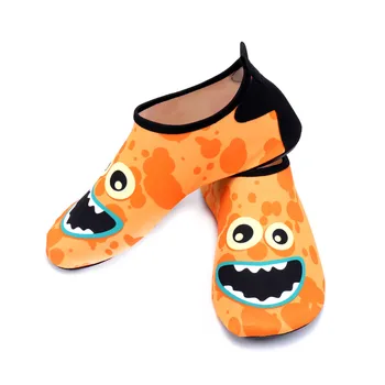 

Happy Face Barefoot Kids Quick Drying Swim Water Shoes Footwear LightWeight Socks For Beach Pool Cartoon Children Slippers Shoes