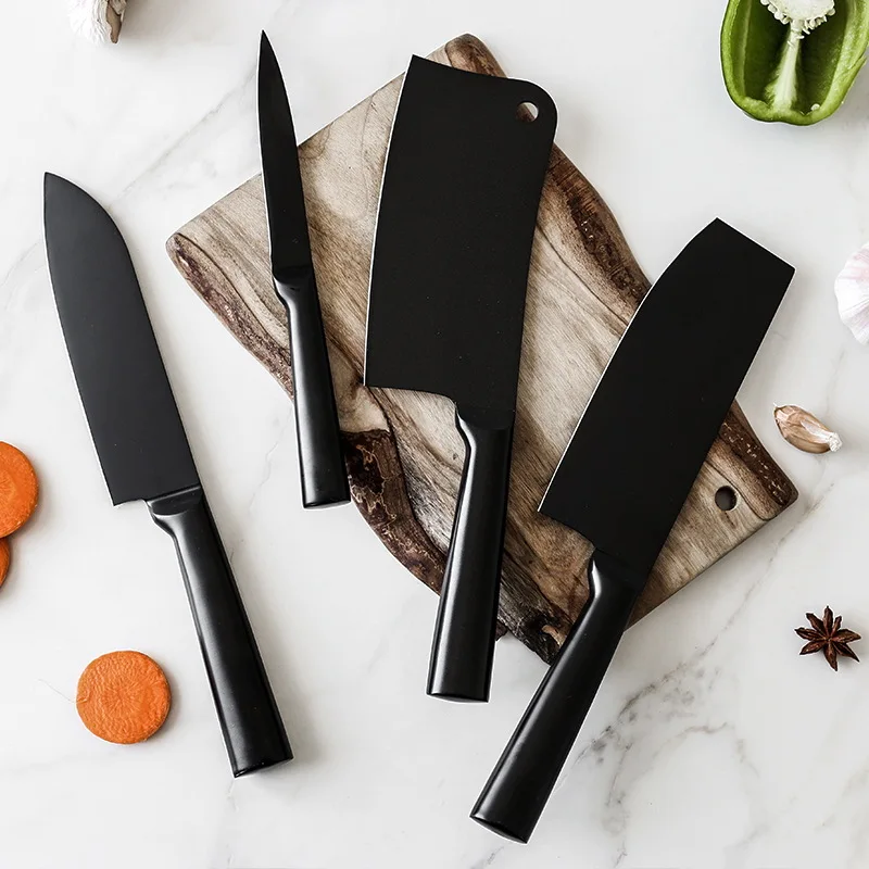 Kichen Messer Set von 4 Edelstahl Küchenchef Santoku Utility Hacken Boning Cleaver Messer Fleisch Obst Gemüse Haushalt Werkzeuge|Messer-Sets| - AliExpress