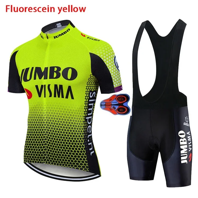 Pro team jumbo visma набор велосипедных футболок, мужской велосипедный Майо MTB Racing ropa Ciclismo летняя быстросохнущая велосипедная ткань 9D гелевая