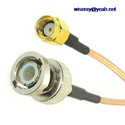 DHL/EMS 50 шт. RP-SMA штекер BNC обжимной для кабелей RG316 джемпер pigtail 15cm-A8