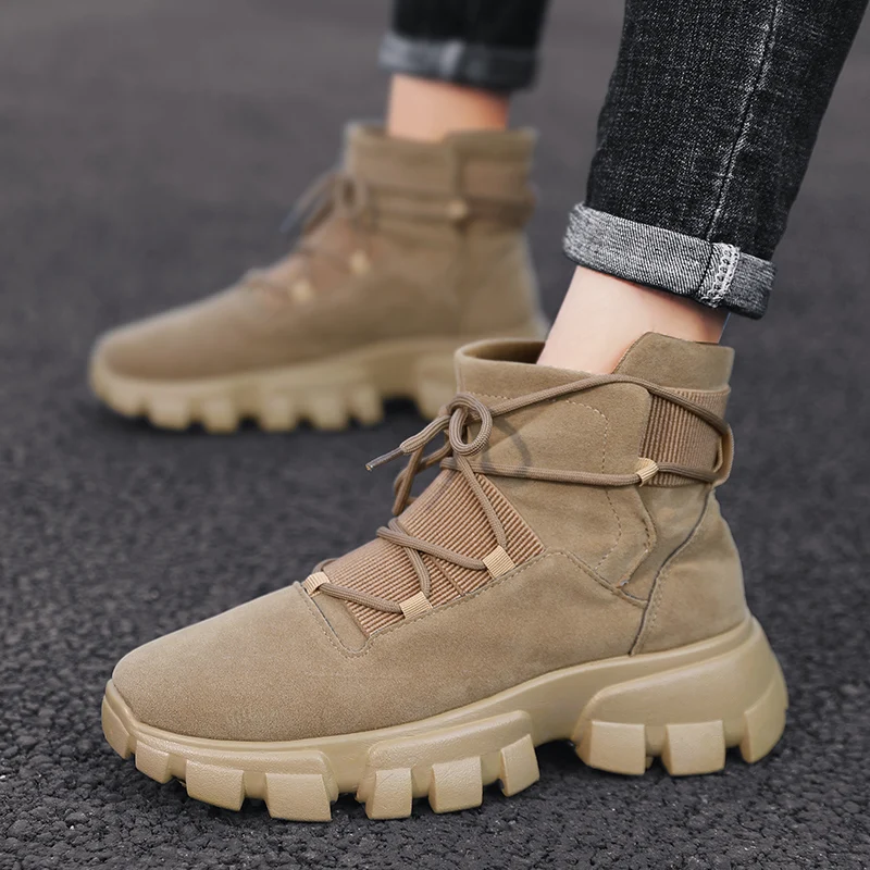 Модные новые мужские зимние ботинки Водонепроницаемая Уличная обувь Bottes Pour Hommes