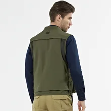 Новинка, стильный жилет для зарядки, мужской тонкий жилет с несколькими карманами, для фотографии, рыбалки, Быстросохнущий жилет, Мужская 8868