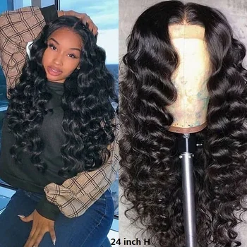 

Loose Wave Lace Front Human Hair Wigs Brazilian Remy Human Hair Wigs For Women Natural Colored 13*4 Lace Wigs With Baby Hair KL