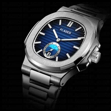 PLADEN Модные мужские кварцевые часы из нержавеющей стали с синим циферблатом Хронограф Лидирующий бренд мужские наручные часы Relogio Masculino# PL1023