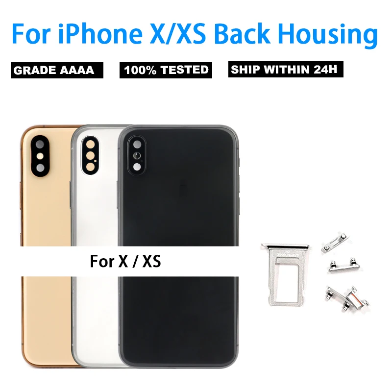 

AAAA++++ Grade for iPhone X XS XR XS max Rear Glass Chassis Full Cover Battery Door Back Cover Case