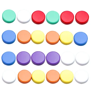 

24pcs 3cm Round Colored Magnets Whiteboard Magnetic Pins Blackboard Stickers for Home Office School (Mixed Colors)
