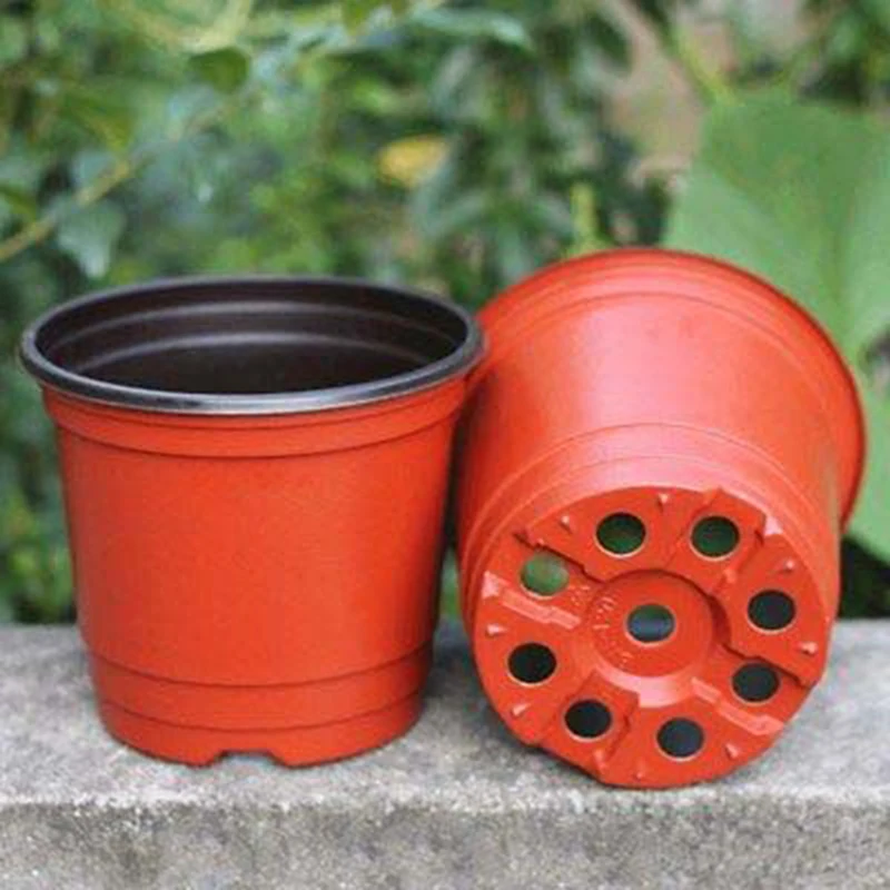 

WINOMO 100 Pcs Flower Pots Plant Pot Lightweight Plastic Planter Nursery Seedlings Pot Flower Plant Container Seed Starting Pots