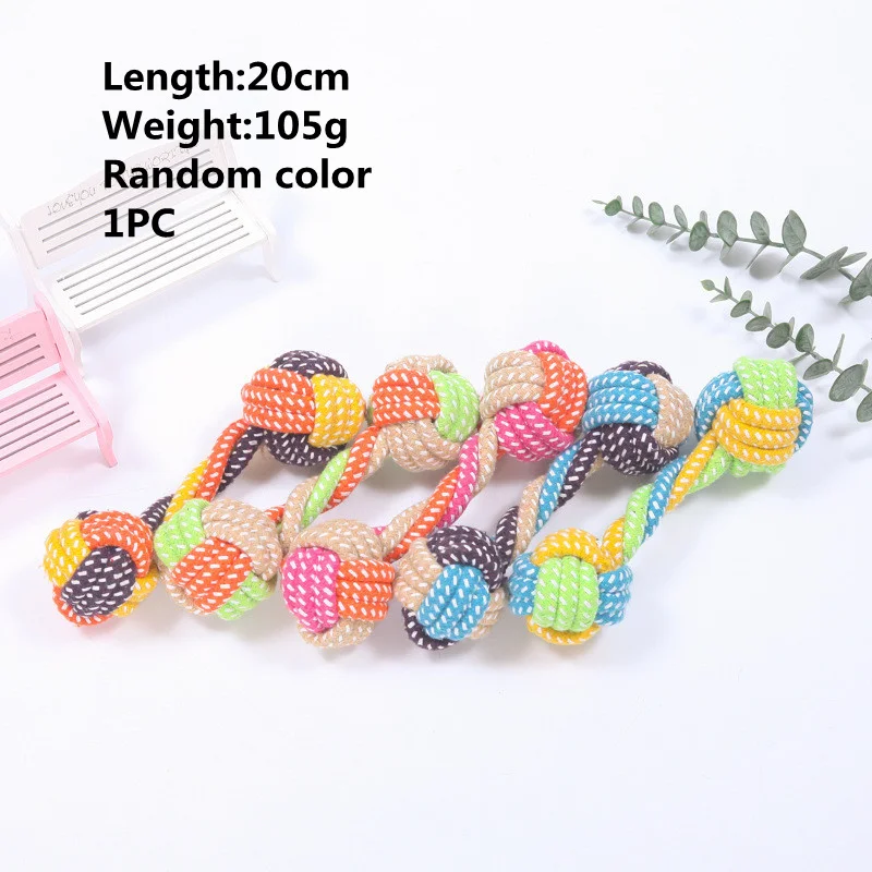 Interactive Cotton Rope Dog Toys Bite-Resistant Pet - PeticaDeals
