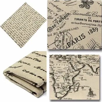 

50X80CM Cotton Linen Pattern Fabric DIY Doll Materials Craft Patchwork Cloth For Home Garden Sewing Handmade DIY Supplies