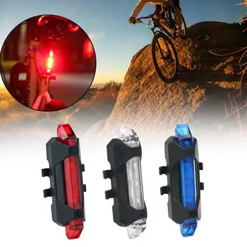 

Bicycle Light Rear Tail Light LED USB Rechargeable Mountain Bike Cycling Light Taillamp Waterproof Warning Light Car Accessories