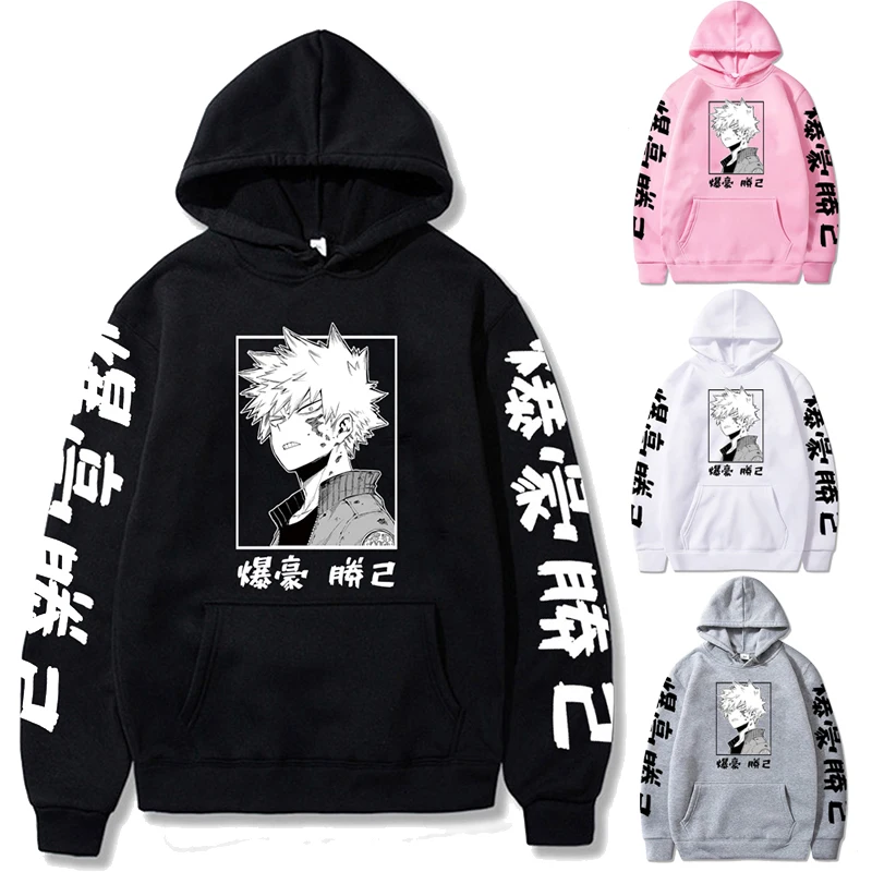 Adult Kids My Hero Academia Hoodies Katsuki Bakugo Unisex Teens Sweatshirt Male Men Anime Pullover Sudadera Boys Girls Clothes | Мужская