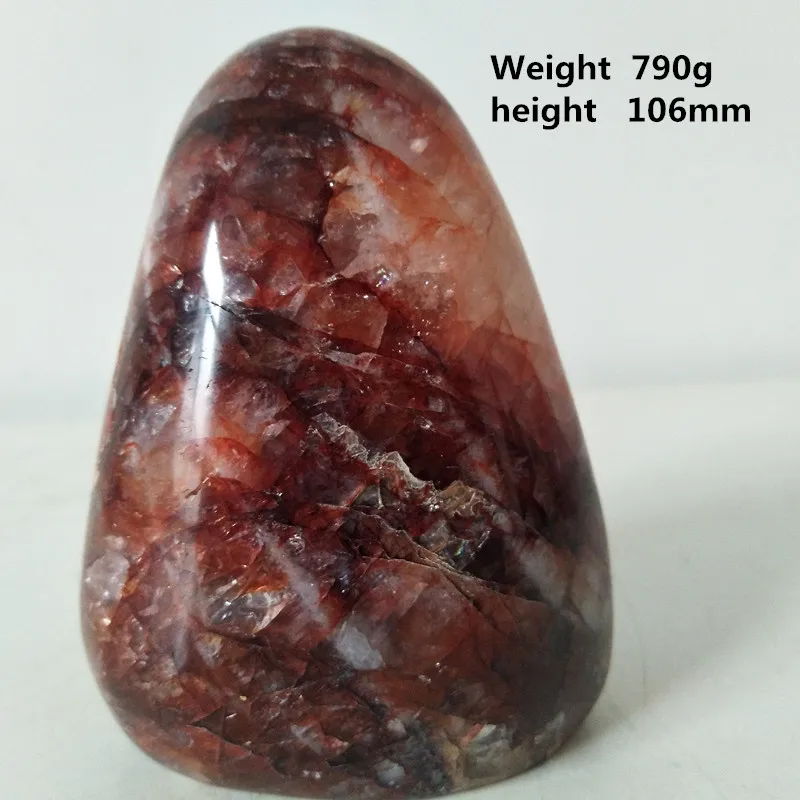 

Natural stone red hematoid quartz crystal display home decoration stone color romantic Multi-inclusions Crystal