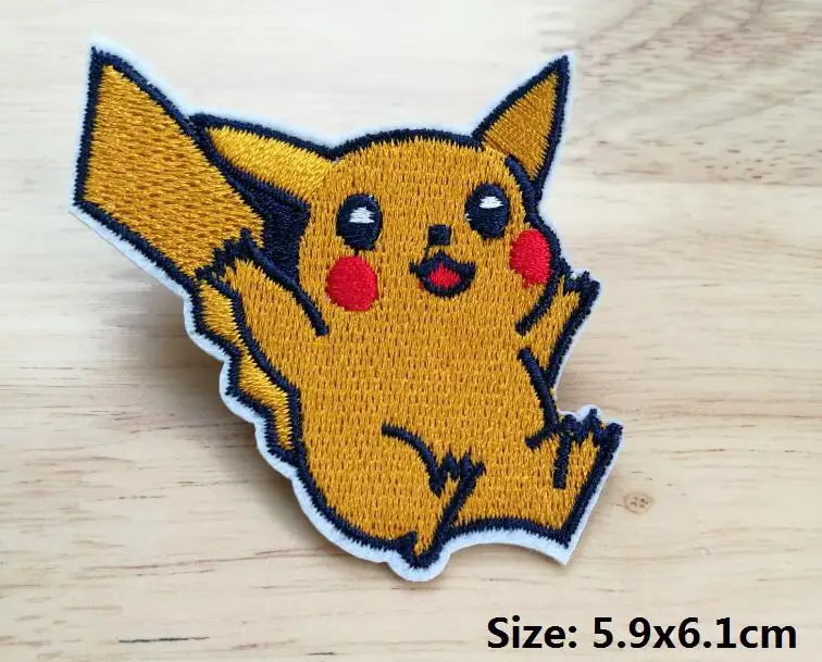 Переключатель Pokemon Go Pocket Monster Железный На нашивки значки Pikachu Eevee Железный на нашивках детский значок - Цвет: Антикварное серебро
