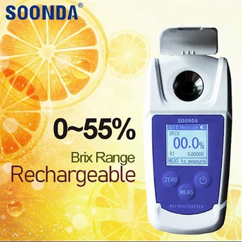 

Rechargeable Digital Auto Refractometer Sugar Meter Hydrometer for Alcohol Wine Honey Fruit Beer Medicine Sugar Concentration