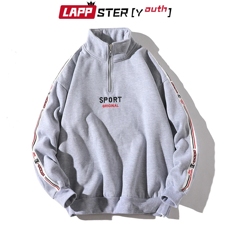 LAPPSTER-Youth Sport Zipper Hoodies Harajuku Men 2020 Korean Fashions Side Striped Hoodies Male Japanese Streetwear Clothing LAPPSTER-Youth Sport Zipper Hoodies Harajuku Men 2020 Korean Fashions Side Striped Hoodies Male Japanese Streetwear Clothing