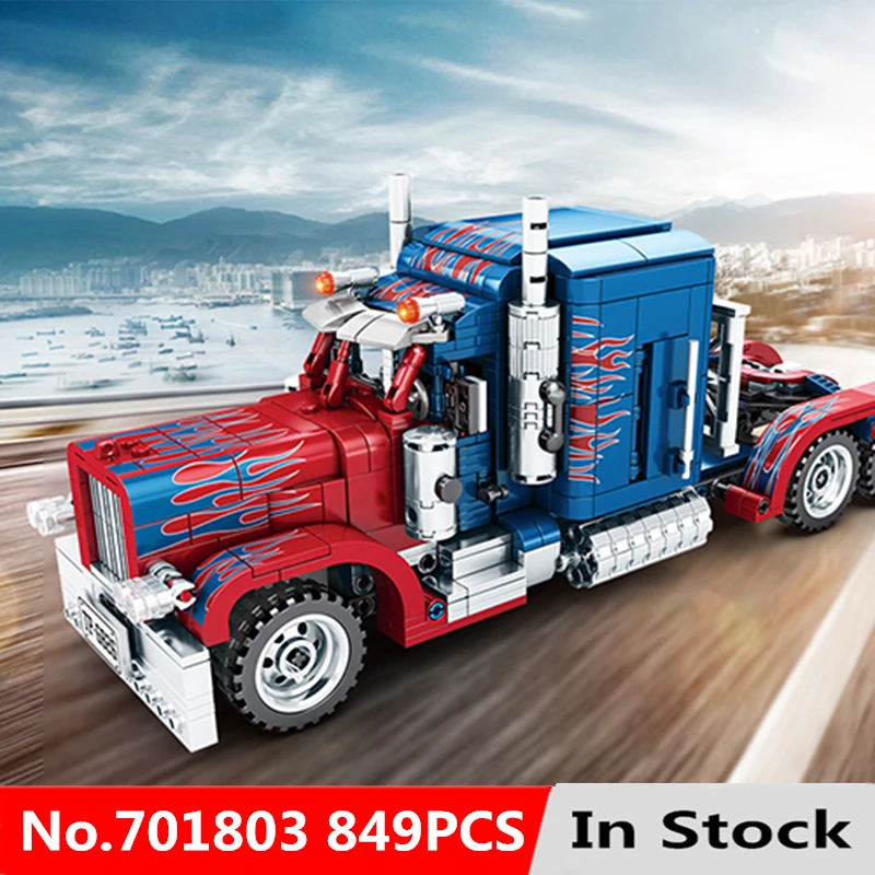 Серия Technic 701803 тяжелых контейнеровозов 389 849 шт. модель строительных блоков набор классических моделей игрушек для детей рождественские подарки - Цвет: No original box
