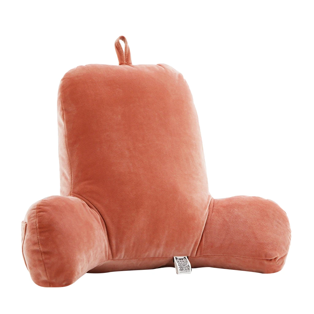 Pink Подушка для дивана, Подушка для спины, кровать, плюшевая спинка, подушка для чтения, хлопок, поясничная поддержка, Подушка для стула с подлокотниками, Декор для дома и офиса - Цвет: Pink