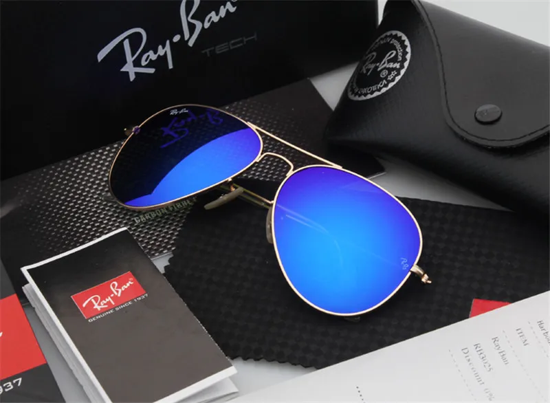 RayBan Солнцезащитные очки женские RayBan RB3025 открытый glassate RayBan солнцезащитные очки для мужчин/женщин ретро солнцезащитные очки Ray Ban Авиатор RB3025