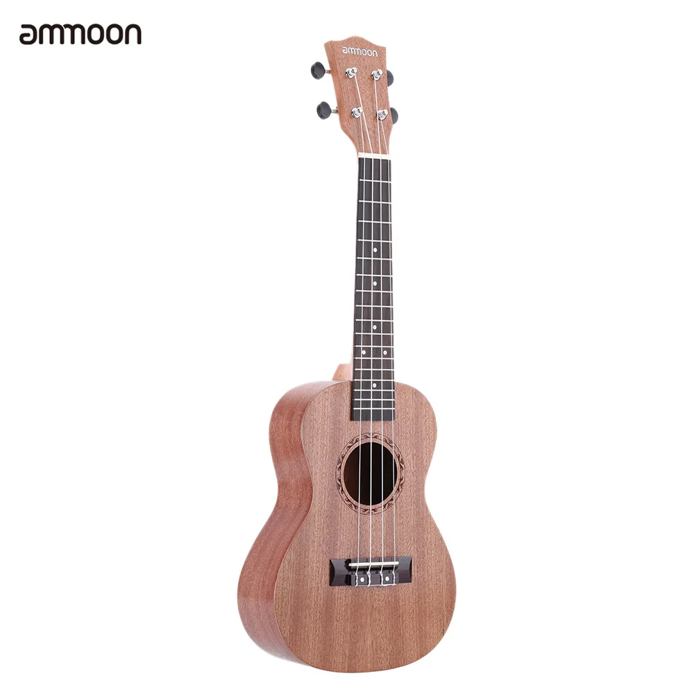 Ammoon Концерт Гавайская гитара 24 &quotSapele Ukulele 4 струны мини-гитара из розового дерева
