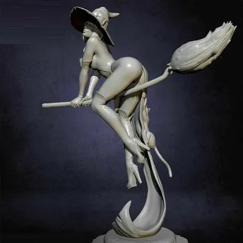 

1PC 75mm Resin Figure Model Kit Lovely Beauty Sexy Witch Unpainted Woman Unassembled model