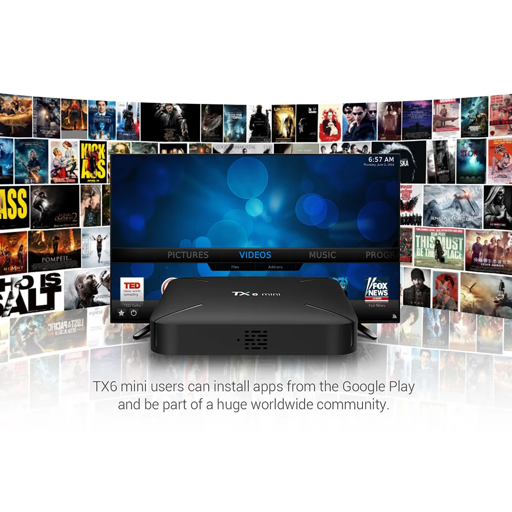 Android 9,0 TX6 mini 2G+ 16G Smart tv Box Allwinner H6 2,4 GHz WiFi Поддержка 4K H.265 ТВ приемник Netflix телеприставка TX6mini