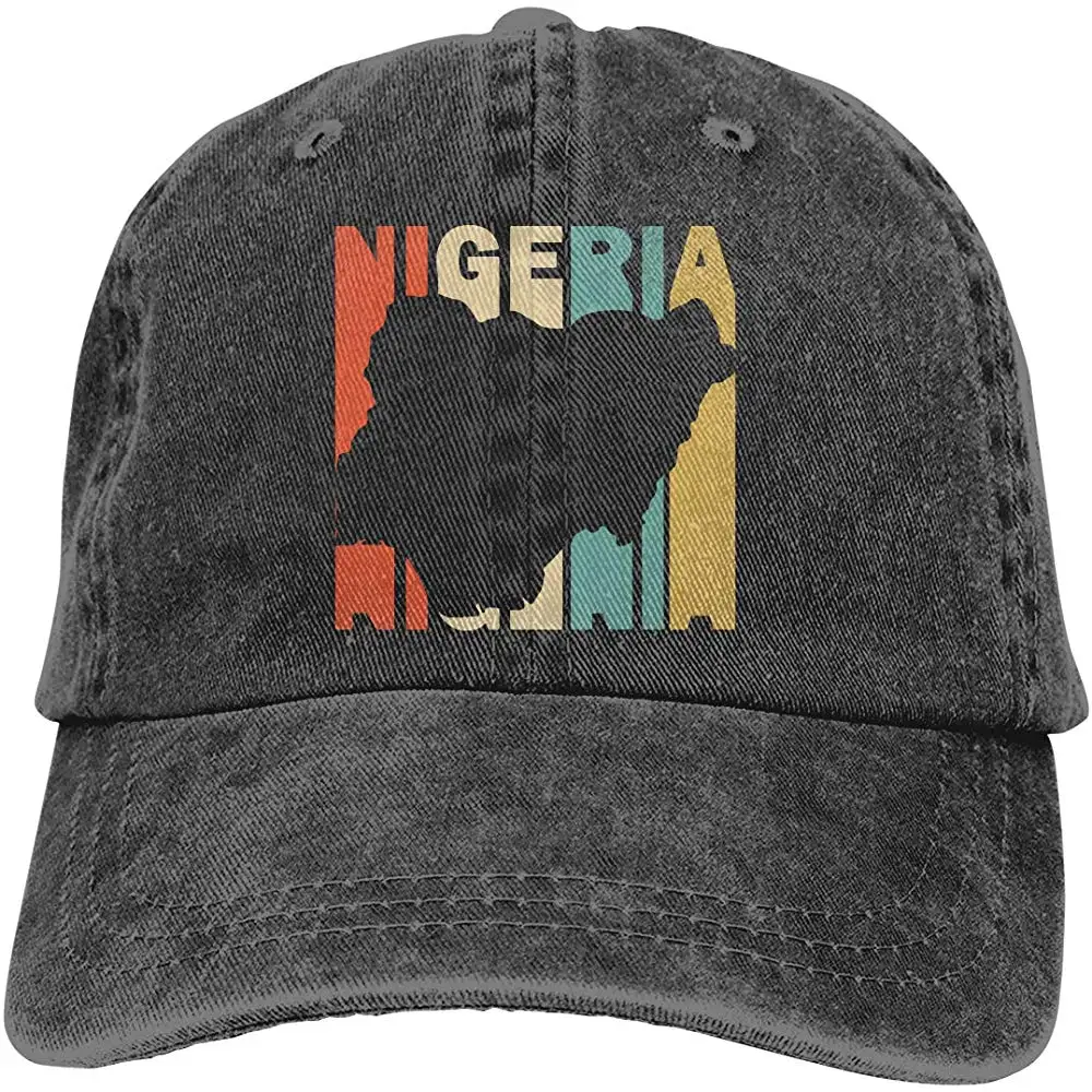 Ретро Стиль Нигерия Силуэт Унисекс Промытые Jeanet Бейсбол Кепки папа шляпа регулируемая задняя застёжка Кепка-тракер