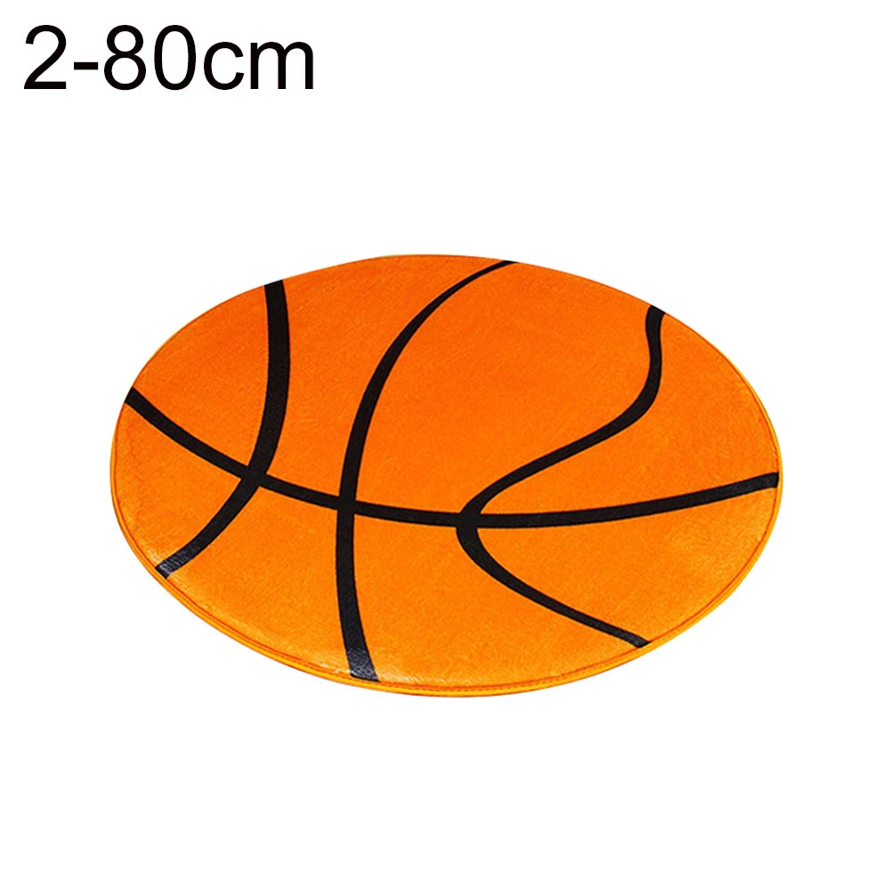 Round Football Basketball Pattern Pad Computer Chair Mat Carpet Rug Home Decor hot
