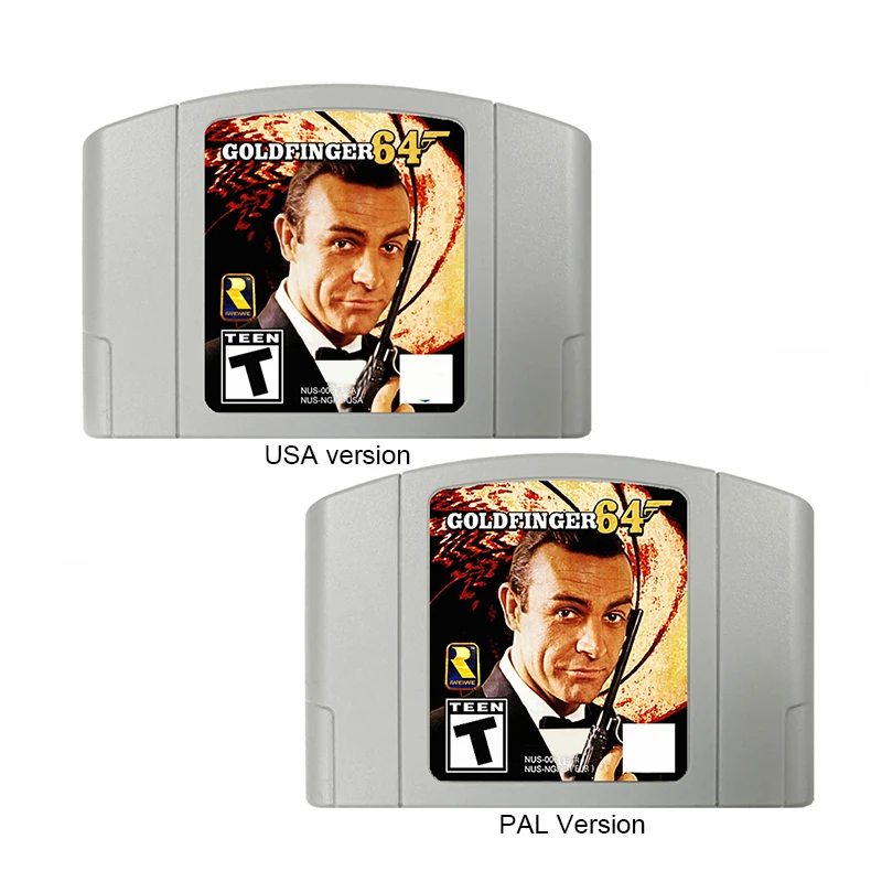 Новое поступление GOLDFINGER 007 Американская версия PAL взломать картридж Goldeneye на