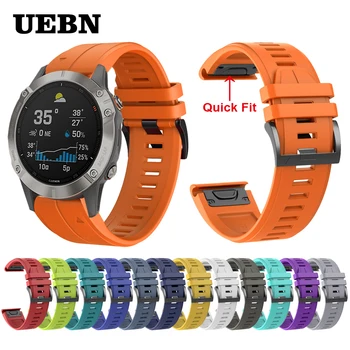 

UEBN Silicone Quick Release Band for Garmin Fenix 6 6X / 5X Plus 3 3HR Wrist Strap for Fenix6 5 / Forerunner 945 935 Watchbands