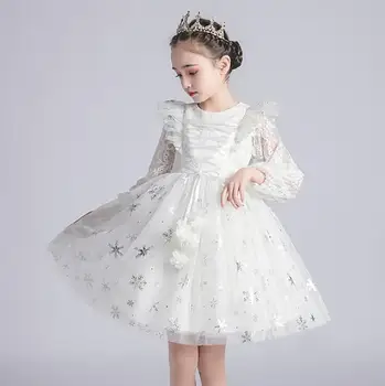 

Hot Style Girls dress Long sleeve mesh birthday party children's dress Size 110-160cm Good quality Kids Dresses
