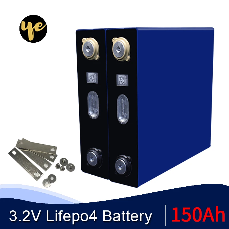 4 шт. 3 2 V 150Ah 152AH lifepo4 батарея литий железо фосфат 2C Солнечная 12V diy ячейки пакет ЕС