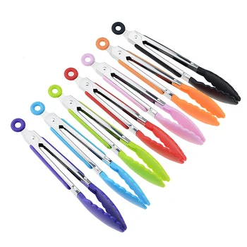 

1Pcs Food Grade Silicone food tong Kitchen Tongs utensil Cooking Tong clip Clamp accessories Salad Serving BBQ tools