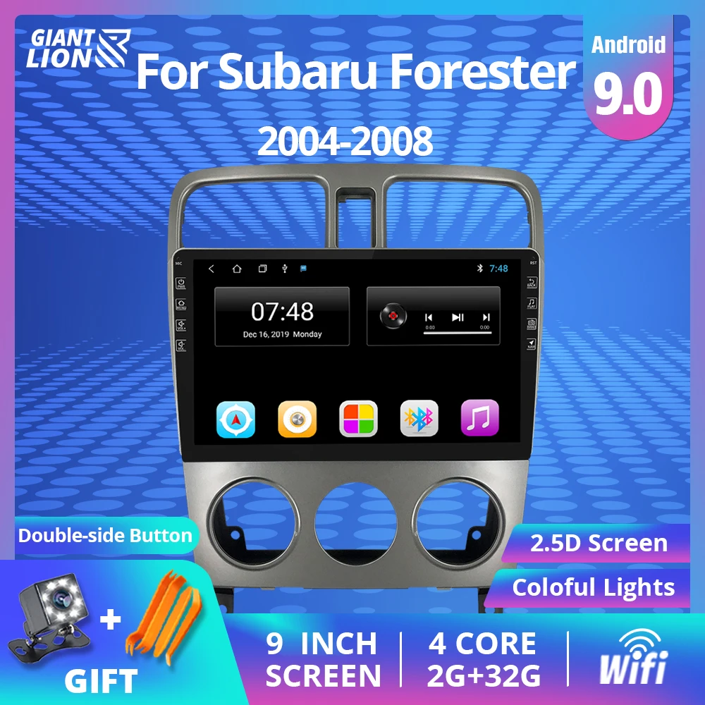 2DIN Android 9 0 автомобильный Радио мультимедийный видео плеер навигация GPS для Subaru